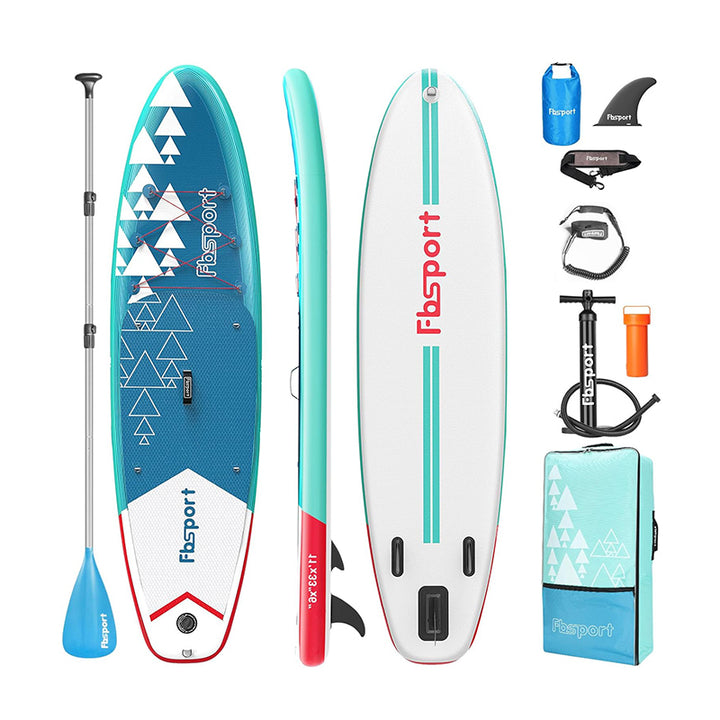 Geometric inflatable paddle board-blue